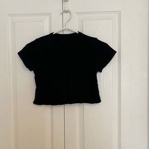 Brandy Melville Tops - Black Brandy Melville cropped T-shirt Brandy Melville Tops - Black Brandy Melville cropped T-shirt